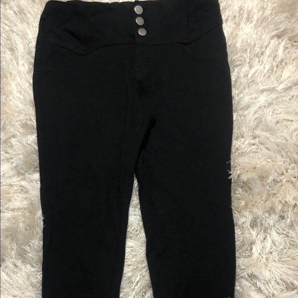 Black 3 Button Jeggings
